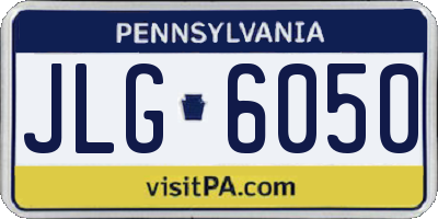 PA license plate JLG6050