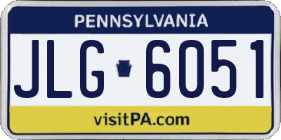 PA license plate JLG6051