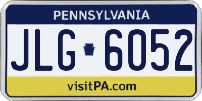 PA license plate JLG6052