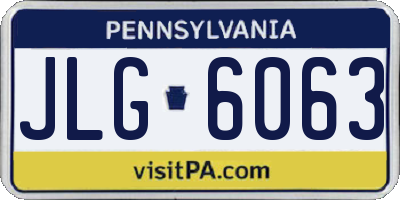 PA license plate JLG6063