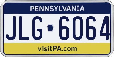 PA license plate JLG6064