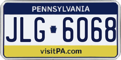 PA license plate JLG6068