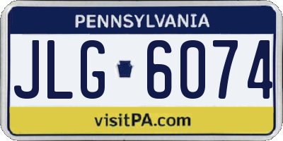 PA license plate JLG6074