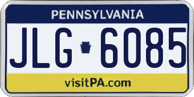 PA license plate JLG6085