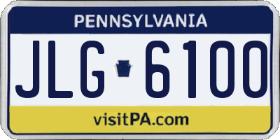 PA license plate JLG6100