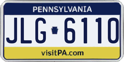PA license plate JLG6110