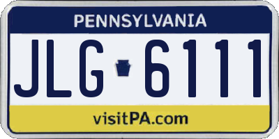PA license plate JLG6111
