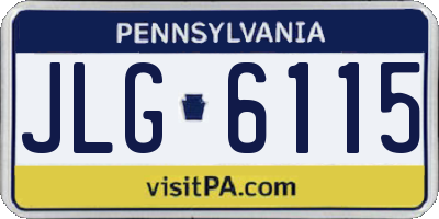 PA license plate JLG6115
