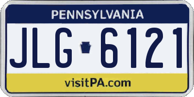 PA license plate JLG6121