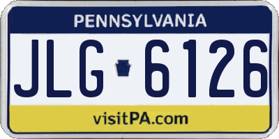 PA license plate JLG6126