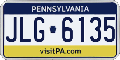 PA license plate JLG6135