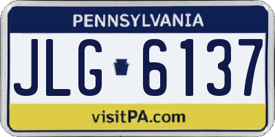 PA license plate JLG6137