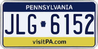 PA license plate JLG6152