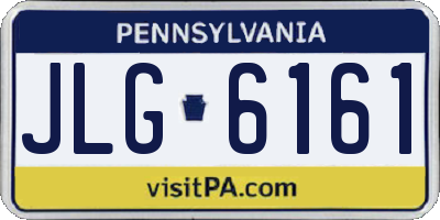 PA license plate JLG6161