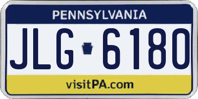 PA license plate JLG6180