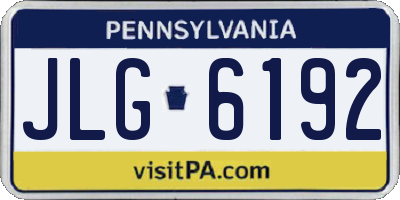 PA license plate JLG6192