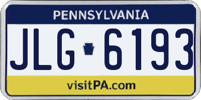 PA license plate JLG6193