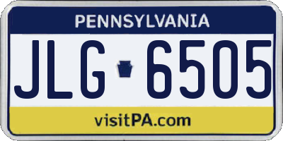 PA license plate JLG6505