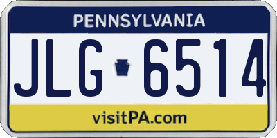 PA license plate JLG6514