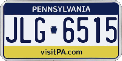 PA license plate JLG6515