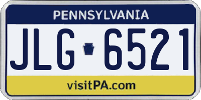 PA license plate JLG6521
