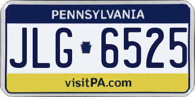 PA license plate JLG6525