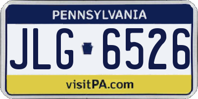 PA license plate JLG6526