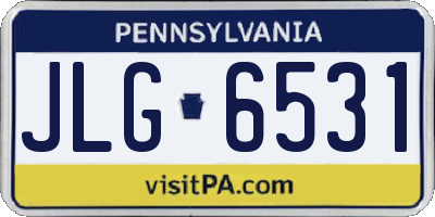 PA license plate JLG6531