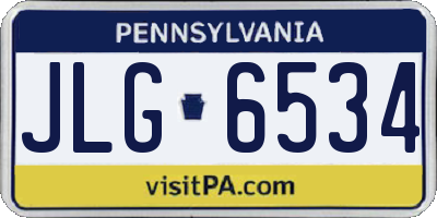 PA license plate JLG6534