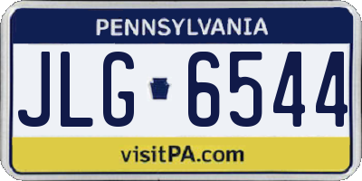PA license plate JLG6544