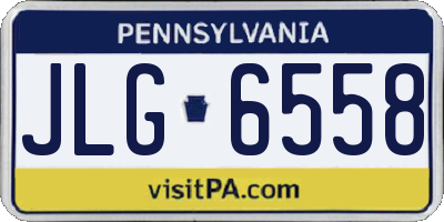PA license plate JLG6558