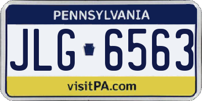 PA license plate JLG6563