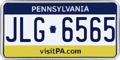 PA license plate JLG6565