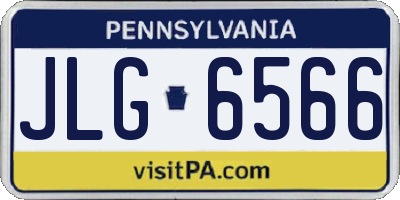 PA license plate JLG6566