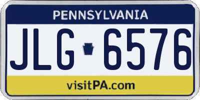 PA license plate JLG6576