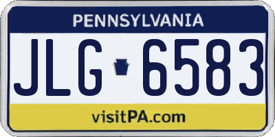 PA license plate JLG6583