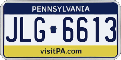 PA license plate JLG6613
