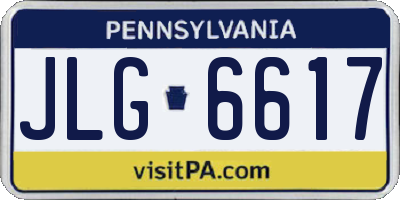 PA license plate JLG6617