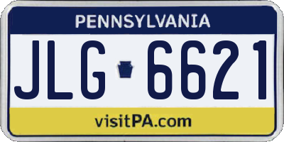 PA license plate JLG6621