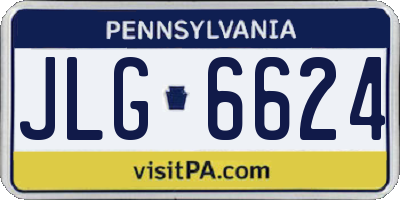 PA license plate JLG6624