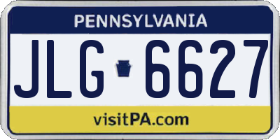 PA license plate JLG6627