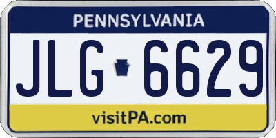 PA license plate JLG6629