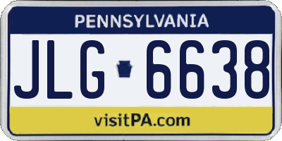 PA license plate JLG6638