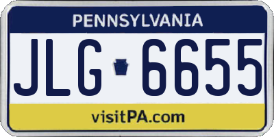 PA license plate JLG6655
