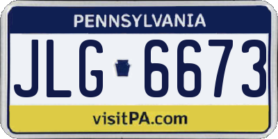 PA license plate JLG6673