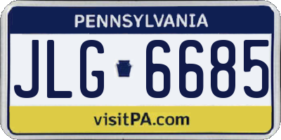 PA license plate JLG6685
