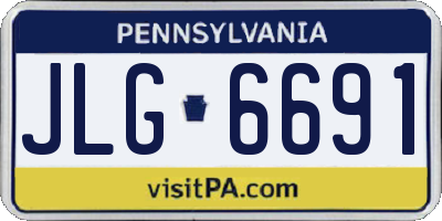 PA license plate JLG6691