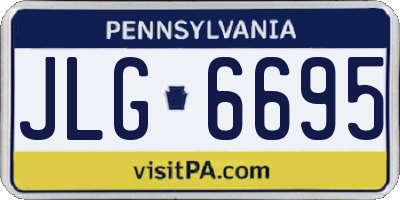PA license plate JLG6695