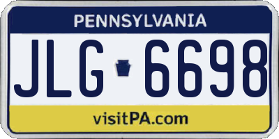 PA license plate JLG6698
