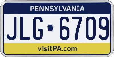 PA license plate JLG6709